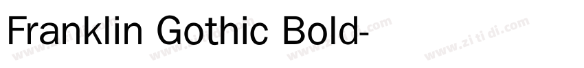 Franklin Gothic Bold字体转换